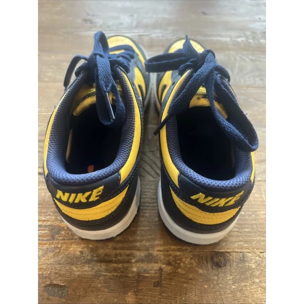 Nike Dunk Low Michigan Varsity Maize/Midnight Navy CW1590-700 Youth Size 4.5Y